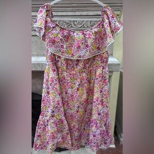 NWT Ponk Floral Print Off The Shoulder Mid-Length Dress  Size 1X 16W/18W